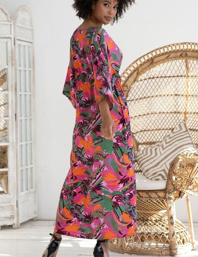 Яркий пляжный халат Mia-Amore HAVANA 5260, Цвет: мультицвет, Размеры: L/XL, изображение 4