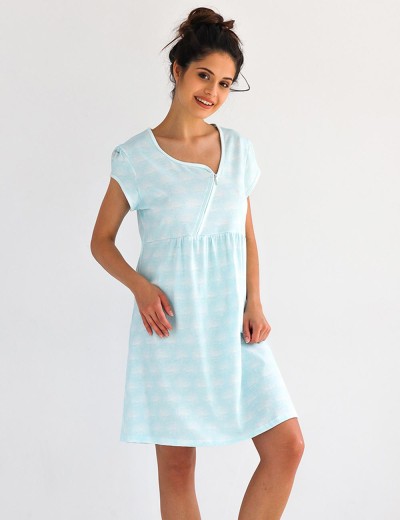 Сорочка с коротким рукавом Sensis ALMA, Цвет: бирюзовый, Размеры: M, изображение 2