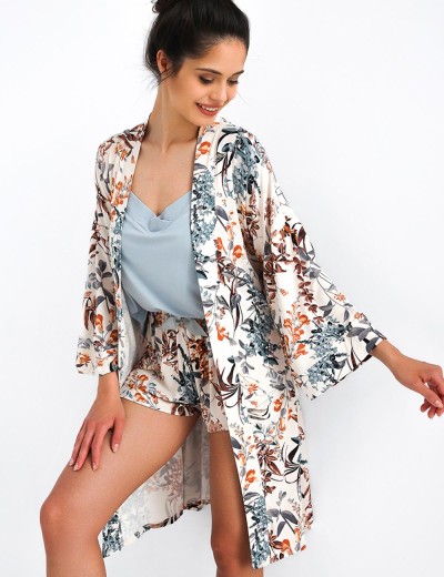 Халат с широкими рукавами Sensis DOLORES, Цвет: белый, Размеры: L/XL, изображение 2