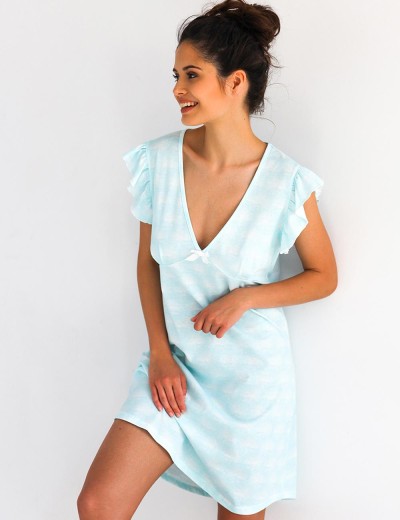 Ночная сорочка Sensis GRETA, Цвет: бирюзовый, Размеры: S, изображение 2