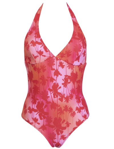 Купальник с тропическим принтом Sielei PALM BEACH EC53 corallo, Цвет: corallo (коралловый), Размеры: 80B, изображение 3