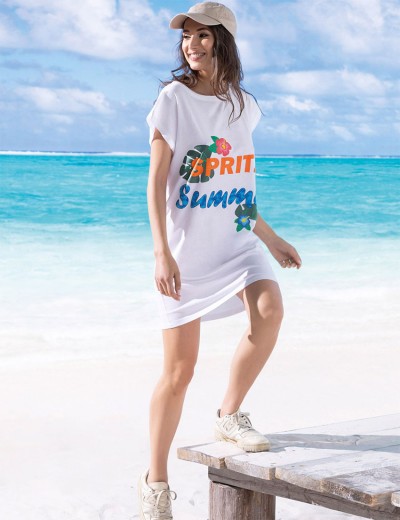 Удлиненная футболка Sielei TR48 Maxi t-shirt, Цвет: уникальный принт, Размеры: L, изображение 2