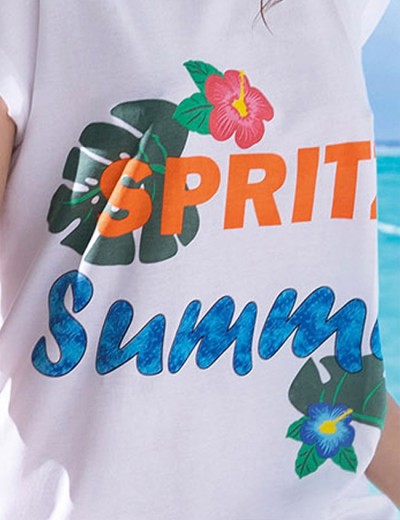 Удлиненная футболка Sielei TR48 Maxi t-shirt, Цвет: уникальный принт, Размеры: L, изображение 3