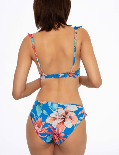 Бюстгальтер купальный с пуш-ап Esotiq BAE 41556 цветы на синем, Цвет: цветы на синем, Размеры: 75C/80B, изображение 6