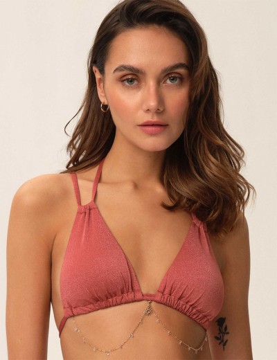 Лиф купальный шторки Esotiq LUNAR 41568 терракотовый, Цвет: терракотовый, Размеры: S, изображение 5