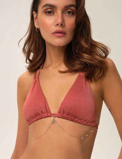 Лиф купальный шторки Esotiq LUNAR 41568 терракотовый, Цвет: терракотовый, Размеры: S, изображение 3