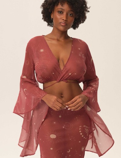 Топ пляжный Esotiq LUNAR 41715 терракотовый, Цвет: терракотовый, Размеры: S/M, изображение 3