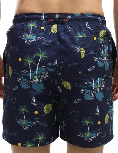Мужские пляжные шорты Jolidon B601I MI5 пальмы/темно-синий, Цвет: пальмы/темно-синий, Размеры: M, изображение 2