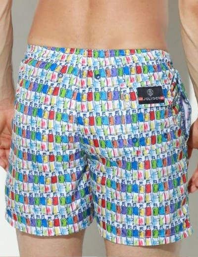 Мужские пляжные шорты Jolidon B645JI AI3 бутылки/белый, Цвет: бутылки/белый, Размеры: XL, изображение 2