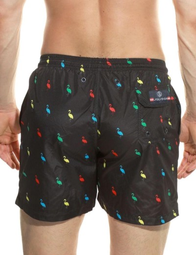 Мужские пляжные шорты Jolidon B645JI NI1 фламинго/черный, Цвет: фламинго/черный, Размеры: L, изображение 2