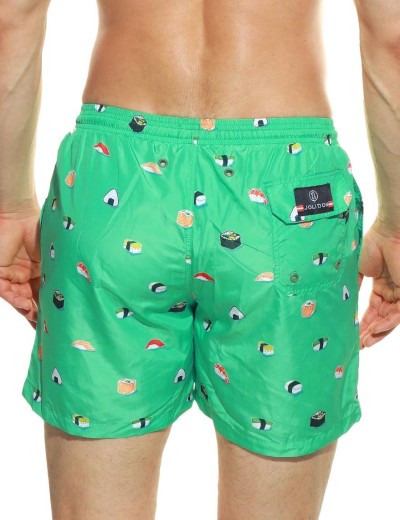 Мужские пляжные шорты Jolidon B645JI VI принт/светло-зеленый, Цвет: принт/светло-зеленый, Размеры: XL, изображение 2