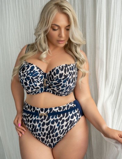 Купальные плавки высокие Kris Line SANTORINI High Waist синий, Цвет: синий, Размеры: M, изображение 3