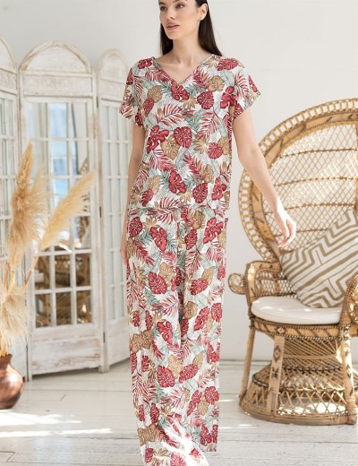 Комплект из топа и широких брюк Mia-Amore TAHITI 5296, Цвет: мультицвет, Размеры: M, изображение 3