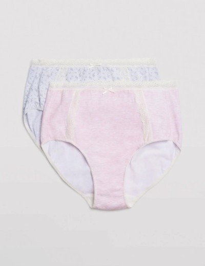 Трусы слипы высокие 2 шт Ysabel Mora 19445 HIGH WAIST светло-серый+светло-розовый, Цвет: светло-серый+светло-, Размеры: M, изображение 4