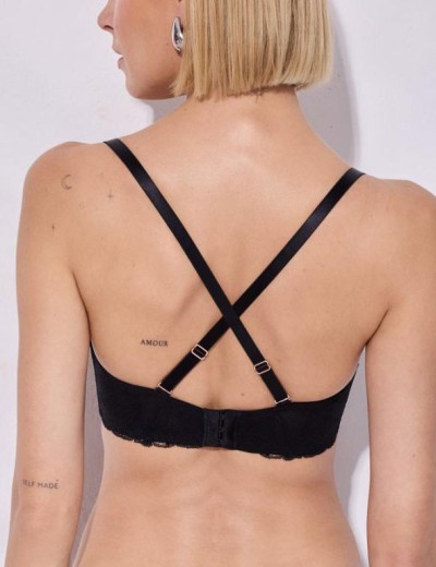 Бескостный бюстгальтер супер пуш-ап Alles SUBLIME SUPER P-UP black, Цвет: черный, Размеры: 70F, изображение 2