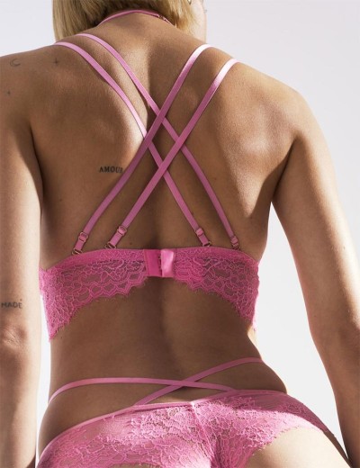 Кружевной мягкий бралетт Alles FRENCH KISS 01 M Bralette, Цвет: розовый, Размеры: XS, изображение 2