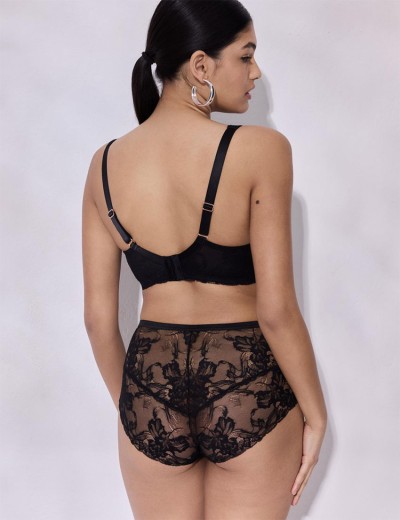 Кружевные высокие трусы Alles SUBLIME classic black, Цвет: черный, Размеры: S, изображение 4