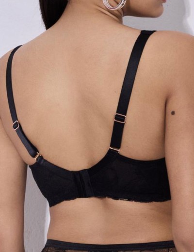 Бюстгальтер бралетт мягкий Alles SUBLIME M plus bralette black, Цвет: черный, Размеры: 70H, изображение 4