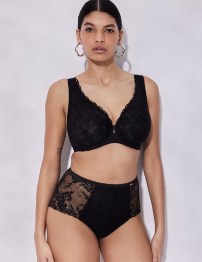 Кружевные высокие трусы Alles SUBLIME classic black, Цвет: черный, Размеры: S, изображение 3