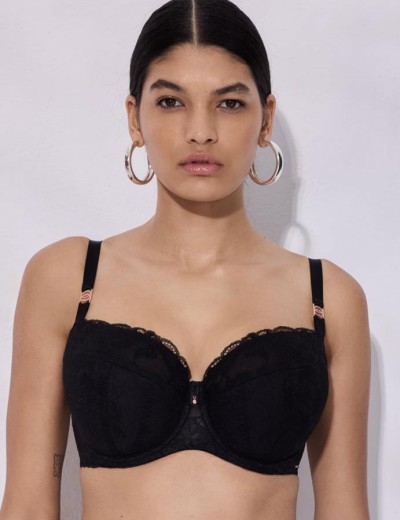 Бюстгальтер полупоролон Alles SUBLIME PU black, Цвет: черный, Размеры: 100E, изображение 4