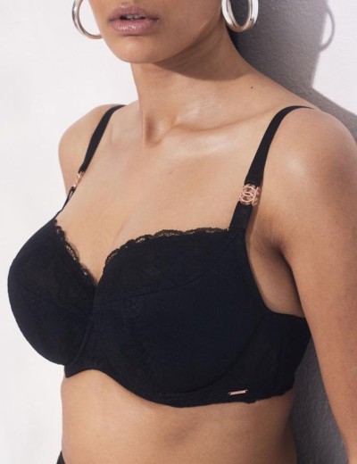 Бюстгальтер полупоролон Alles SUBLIME PU black, Цвет: черный, Размеры: 100E, изображение 3