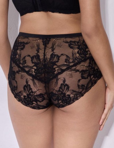 Кружевные высокие трусы Alles SUBLIME classic black, Цвет: черный, Размеры: S, изображение 2