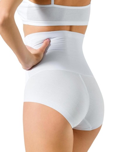 Высокие трусы с утяжкой Cotonella CD523 INTIMO NATURALE bianco, Цвет: bianco (белый), Размеры: 3XL, изображение 2