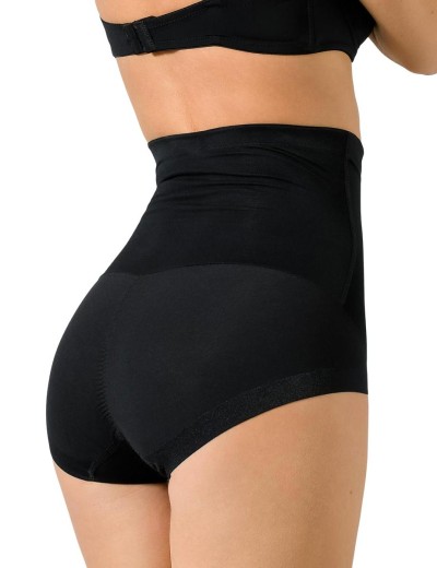 Высокие трусы с утяжкой Cotonella CD523 INTIMO NATURALE nero, Цвет: nero (черный), Размеры: S, изображение 2