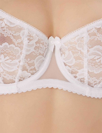 Мягкий кружевной бюстгальтер Elli 6000 белый, Цвет: белый, Размеры: 80G, изображение 5