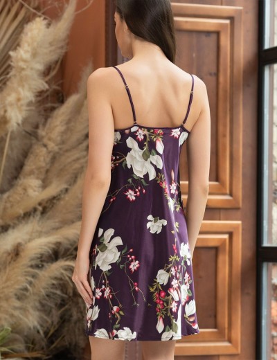 Шелковая сорочка Mia-Amore MAGNOLIA 3521, Цвет: бордовый, Размеры: XS, изображение 2