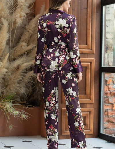 Шелковая пижама Mia-Amore MAGNOLIA 3526, Цвет: бордовый, Размеры: S, изображение 2