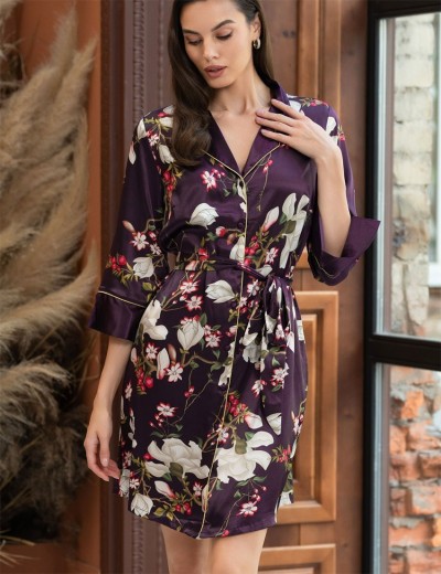 Удлиненная шелковая рубашка Mia-Amore MAGNOLIA 3527, Цвет: бордовый, Размеры: S, изображение 4