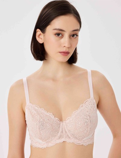 Мягкий кружевной бюстгальтер Nikol Djumon 185 16 розовый лепесток, Цвет: розовый лепесток, Размеры: 75D, изображение 5