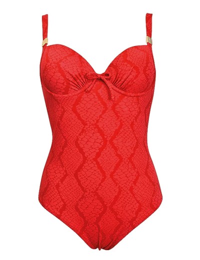 Красный цельный купальник Sielei JQ50 rosso, Цвет: rosso (красный), Размеры: 75D, изображение 2