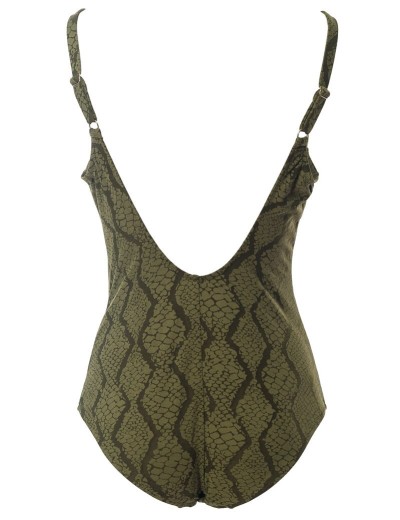 Зеленый цельный купальник Sielei JQ50 verde militare, Цвет: verde militare (хаки, Размеры: 80D, изображение 3