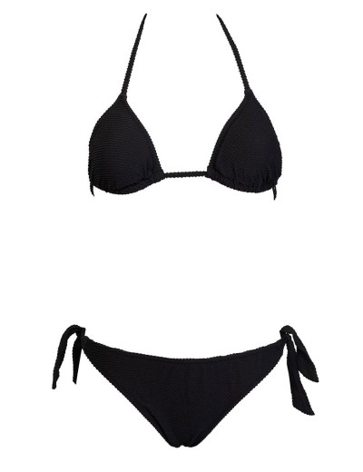 Черный купальник шторка с бразилианами Sielei SUMMER ME82 nero, Цвет: nero (черный), Размеры: 85B, изображение 2