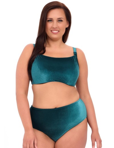 Бархатный топ пляжный Akcent W-219 M изумруд, Цвет: изумруд, Размеры: 75E, изображение 3