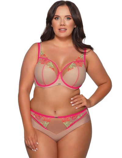 Бюстгальтер полумягкий Ava TROPEA 2071 PU Fluo, Цвет: телесный+розовый, Размеры: 80E, изображение 4