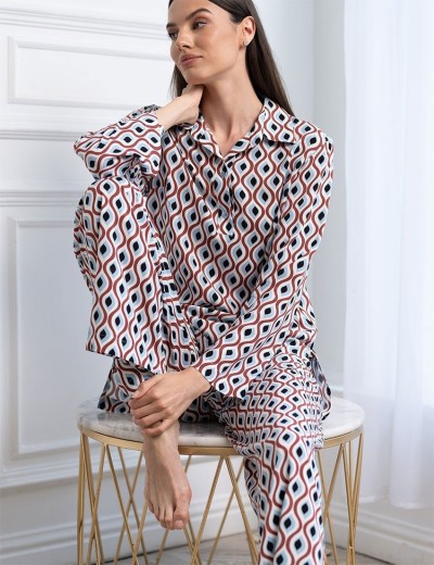 Пестрый костюм из вискозы Mia-Amore BERTA 5306, Цвет: мультиколор, Размеры: S, изображение 2