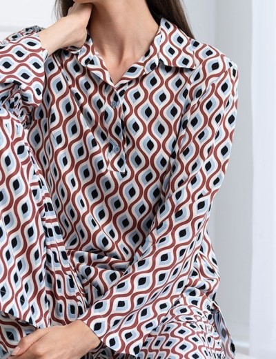 Пестрый костюм из вискозы Mia-Amore BERTA 5306, Цвет: мультиколор, Размеры: S, изображение 4