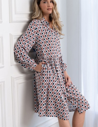 Платье-рубашка с узором Mia-Amore BERTA 5307, Цвет: мультиколор, Размеры: L, изображение 3