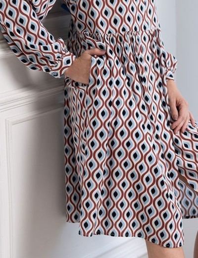 Платье-рубашка с узором Mia-Amore BERTA 5307, Цвет: мультиколор, Размеры: L, изображение 5