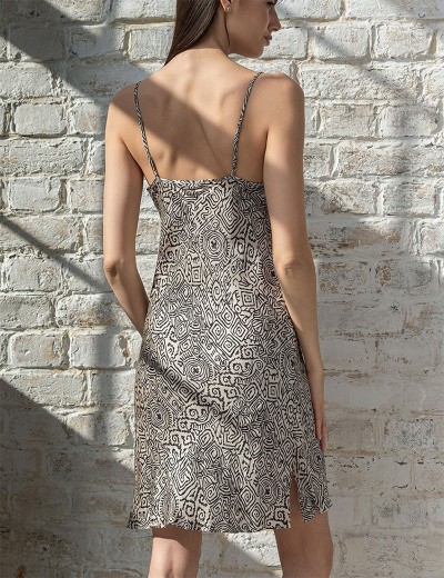 Шелковая сорочка с этно-узором Mia-Amore RUNA 3990, Цвет: мультколор, Размеры: M, изображение 2