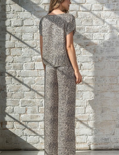 Натуральная пижама из шёлка и вискозы Mia-Amore RUNA 3996, Цвет: мультколор, Размеры: 3XL, изображение 3