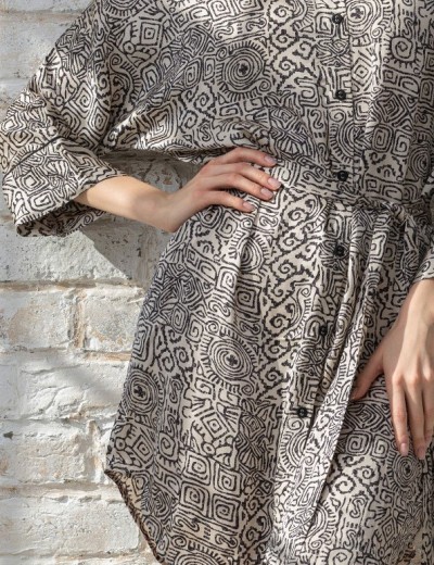 Домашняя рубашка из шёлка и вискозы Mia-Amore RUNA 3997, Цвет: мультколор, Размеры: S/M, изображение 5