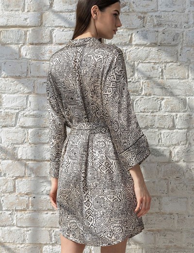 Домашняя рубашка из шёлка и вискозы Mia-Amore RUNA 3997, Цвет: мультколор, Размеры: S/M, изображение 2