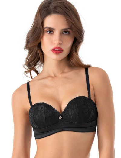 Бюстгальтер балконет планж Mioocchi AVRORA 8170 nero, Цвет: nero (черный), Размеры: 70A, изображение 3