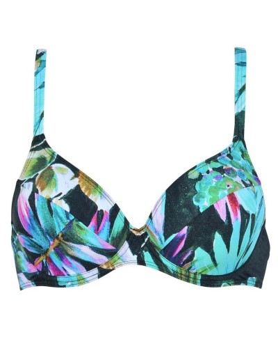 Верх купальника Naturana 77065 мох/аква/белый, Цвет: мох/аква/белый, Размеры: 90D, изображение 4