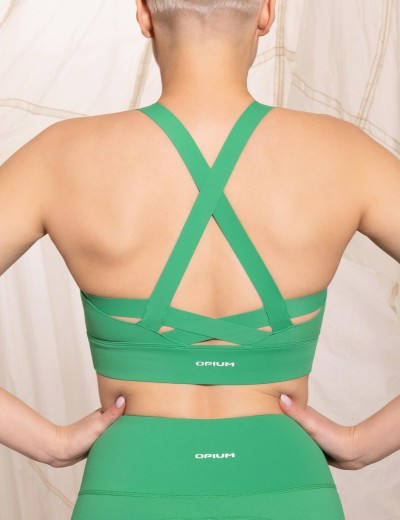 Спортивный топ-бра Opium BF-32, Цвет: зеленый, Размеры: L, изображение 2