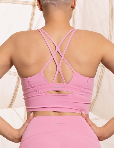 Спортивный кроп-топ Opium BF-33 розовый, Цвет: розовый, Размеры: L, изображение 2